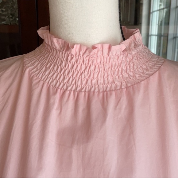 Nasty Gal Coquette Girl Barbie Millennial Blush Pink Smocked Waist Dress Size 4 - Picture 9 of 15